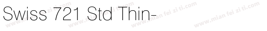 Swiss 721 Std Thin字体转换